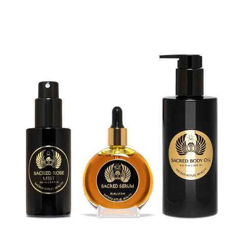 SACRED TRIO | SERUM + ROSE TONER + BODY OIL